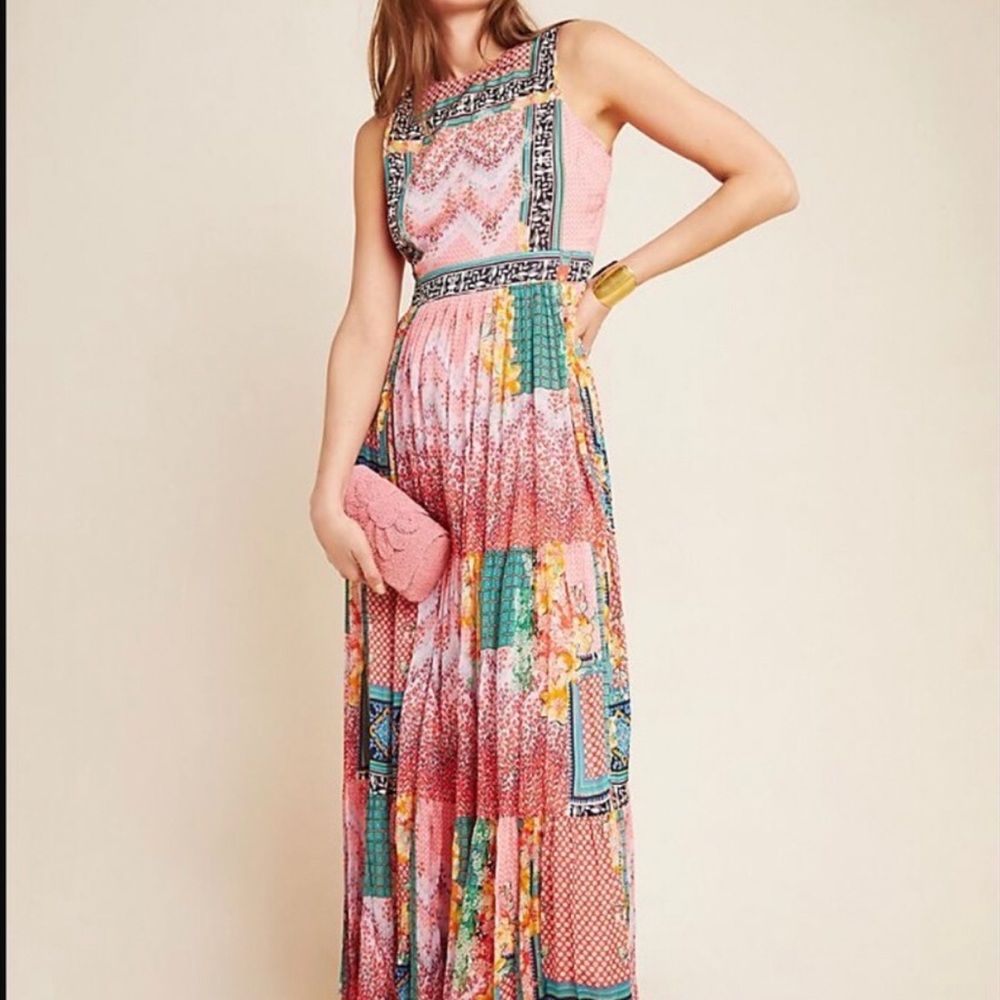 NEW ANTHROPOLOGIE ALESSANDRA MAXI DRESS - Picture 8 of 9